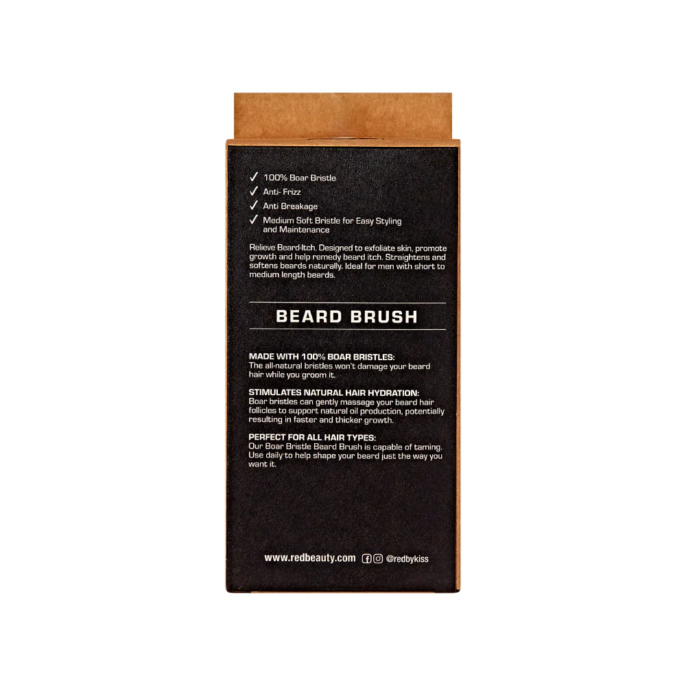RED by KISS Premium Beard Medium Soft Moon Shape Brush - Image 6
