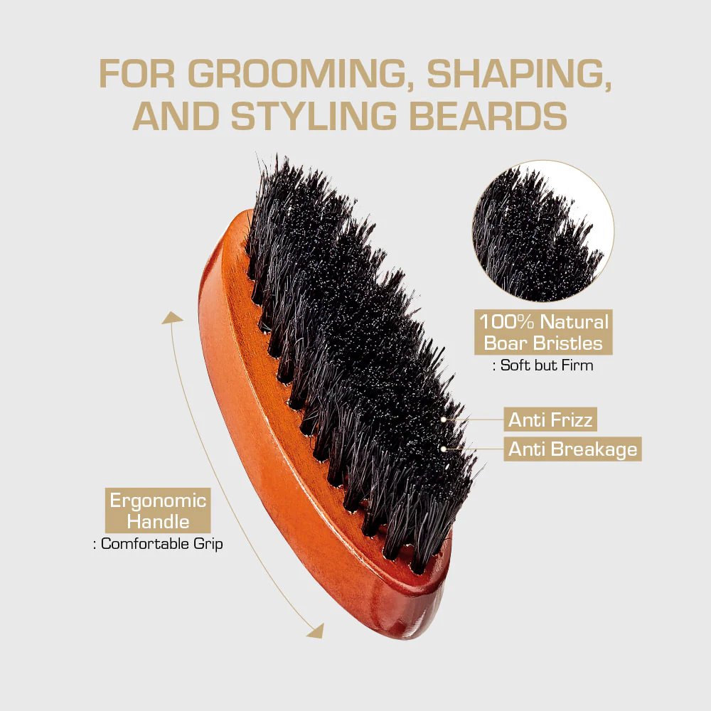 RED by KISS Premium Beard Medium Soft Pocket Brush - Image 3