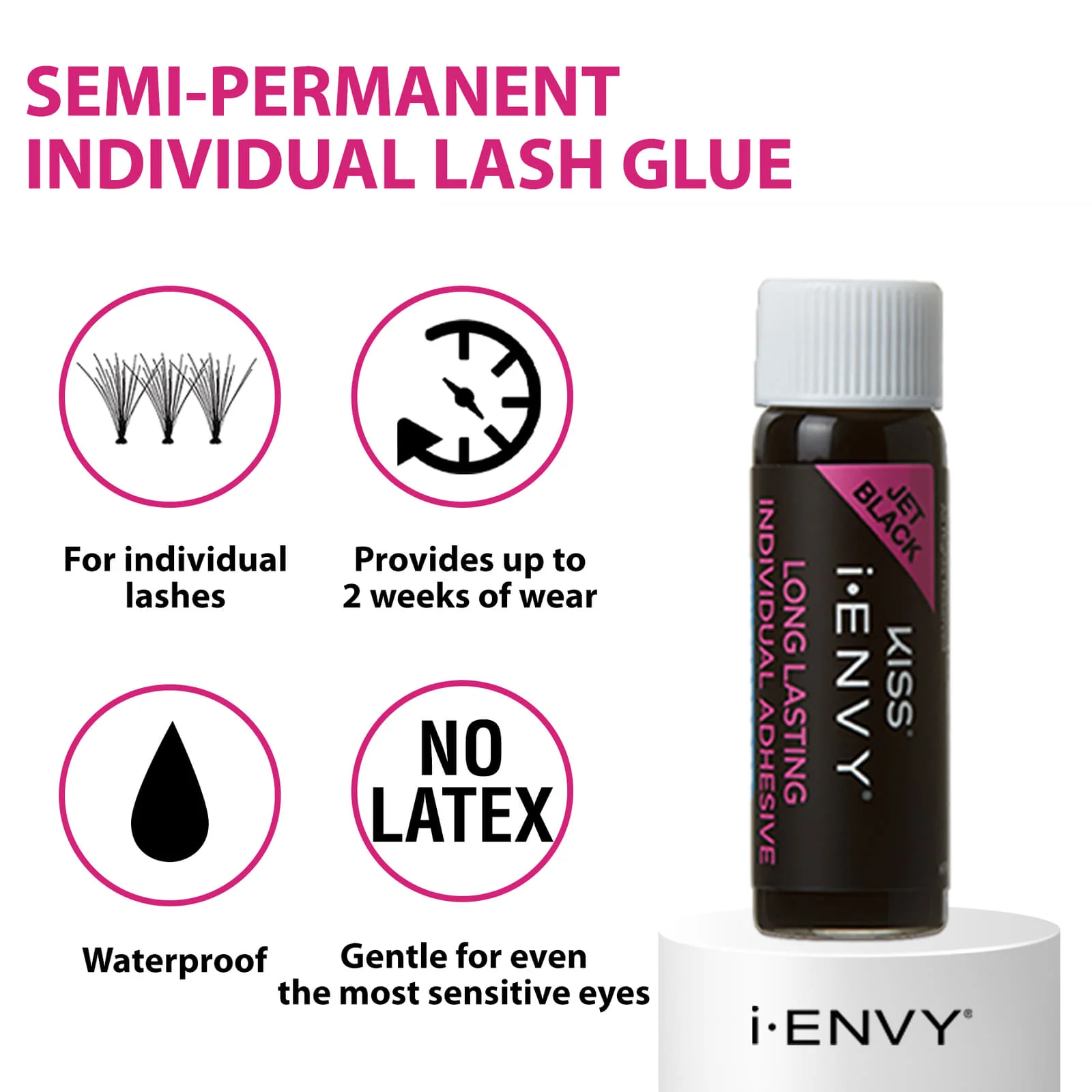 I-ENVY Premium Individual Lash Glue Black Waterproof Strong Hold - Image 5