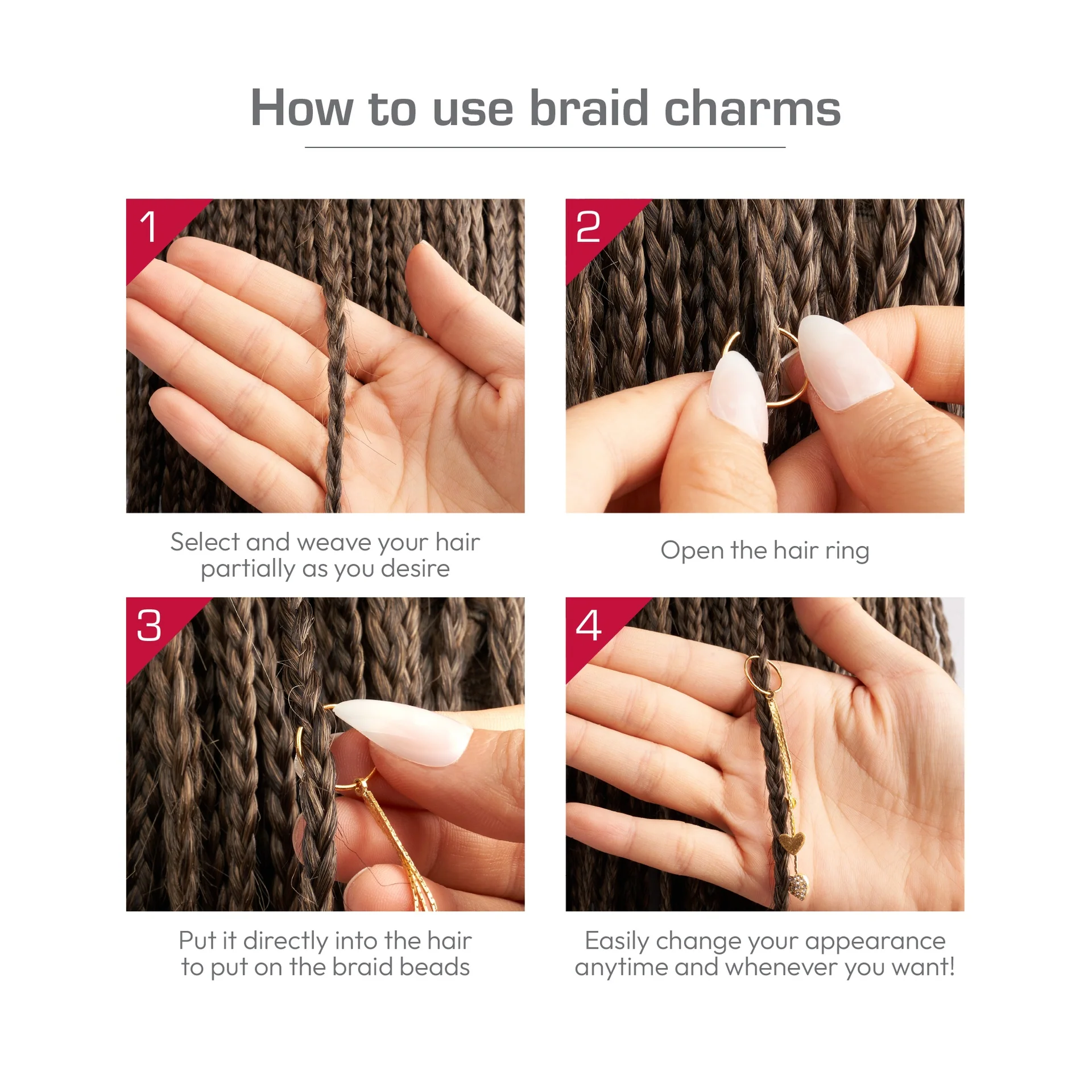 RED by KISS Premium Luxury Braid Charms - Image 85