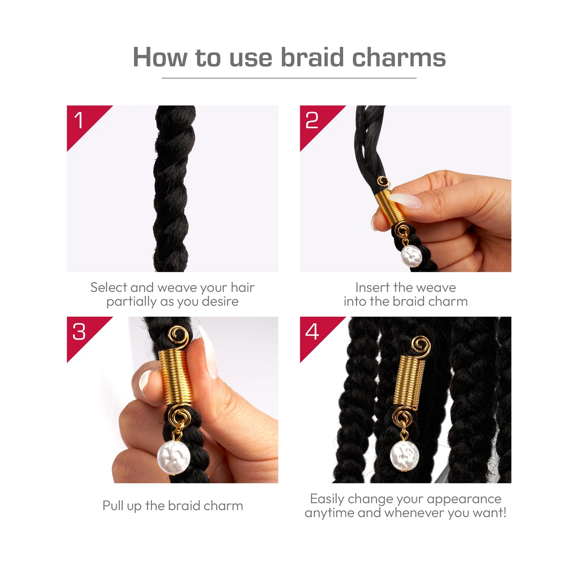 RED by KISS Premium Luxury Braid Charms - Image 92