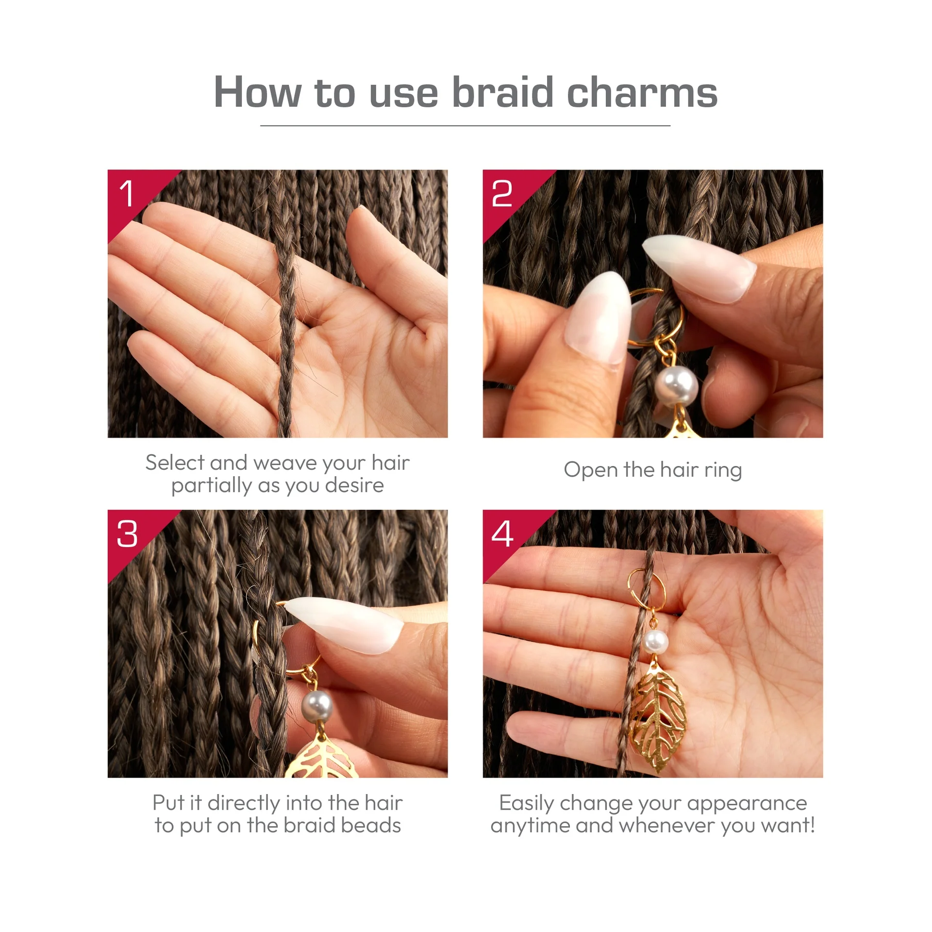 RED by KISS Premium Luxury Braid Charms - Image 99