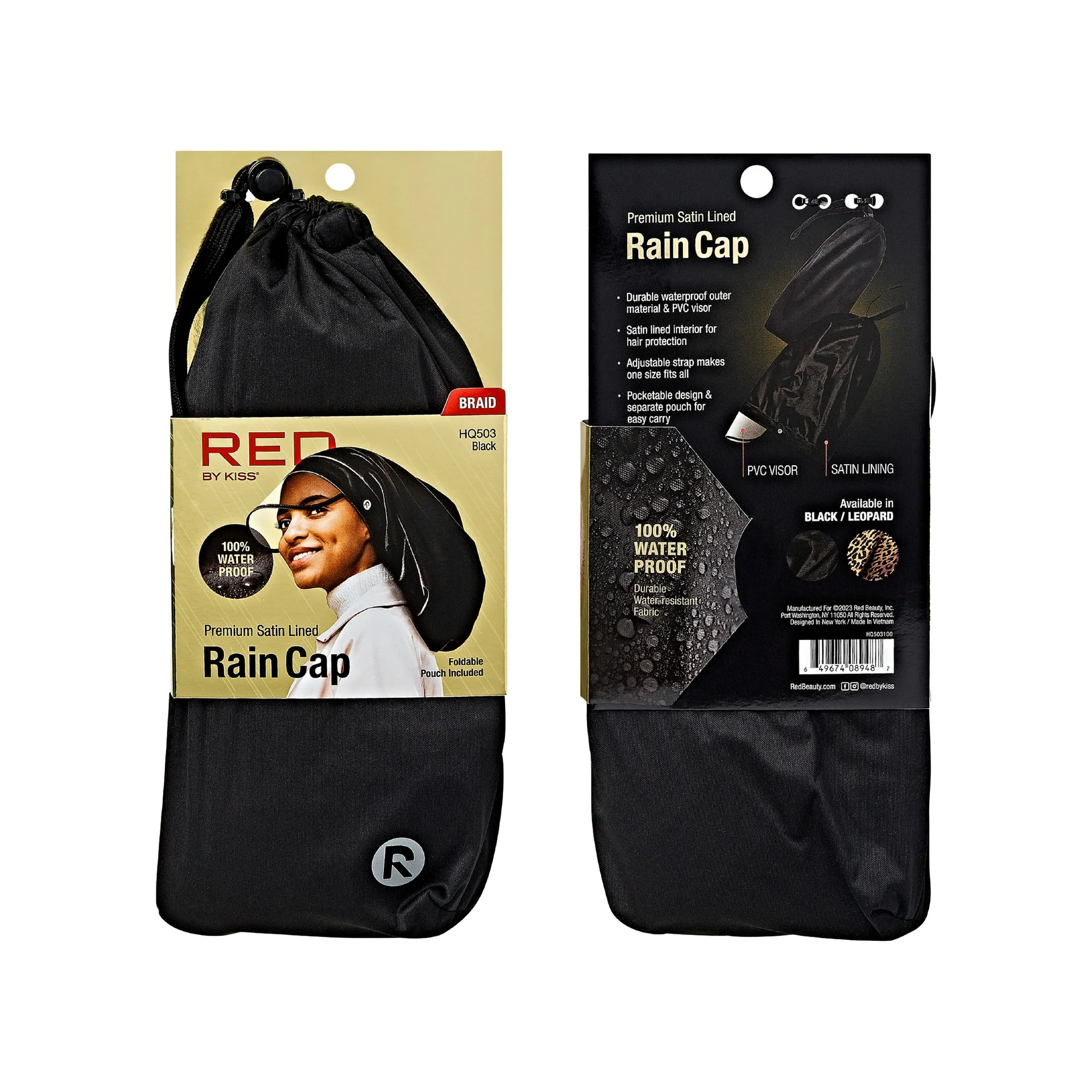 RED by KISS Premium Satin Lined Rain Braid Cap - Image 16