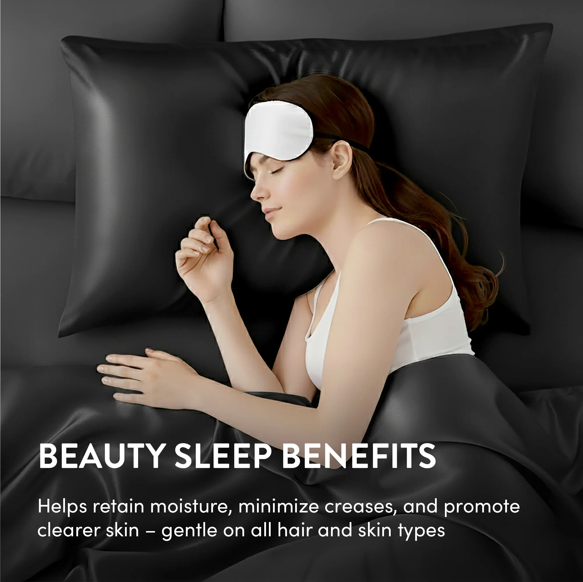 Mavié Premium Satin Pillowcase for Hair & Skin – Slip-Free Secure Fit Travel Pillow Cover, Cooling & Anti-Frizz Beauty Sleep - Image 112