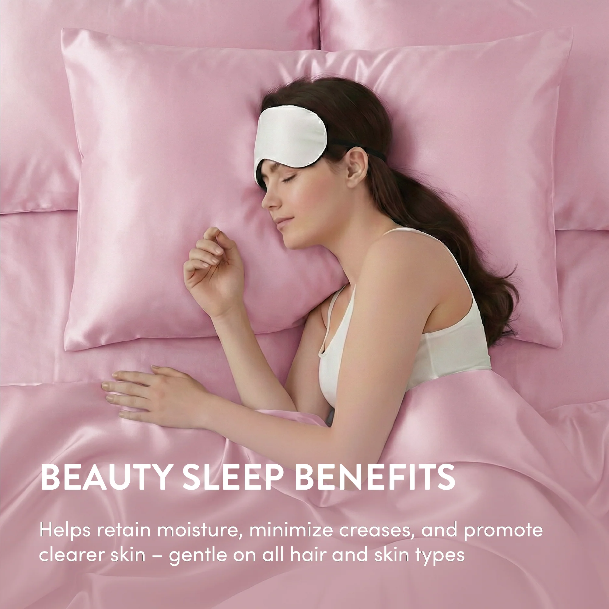 Mavié Premium Satin Pillowcase for Hair & Skin – Slip-Free Secure Fit Travel Pillow Cover, Cooling & Anti-Frizz Beauty Sleep - Image 123