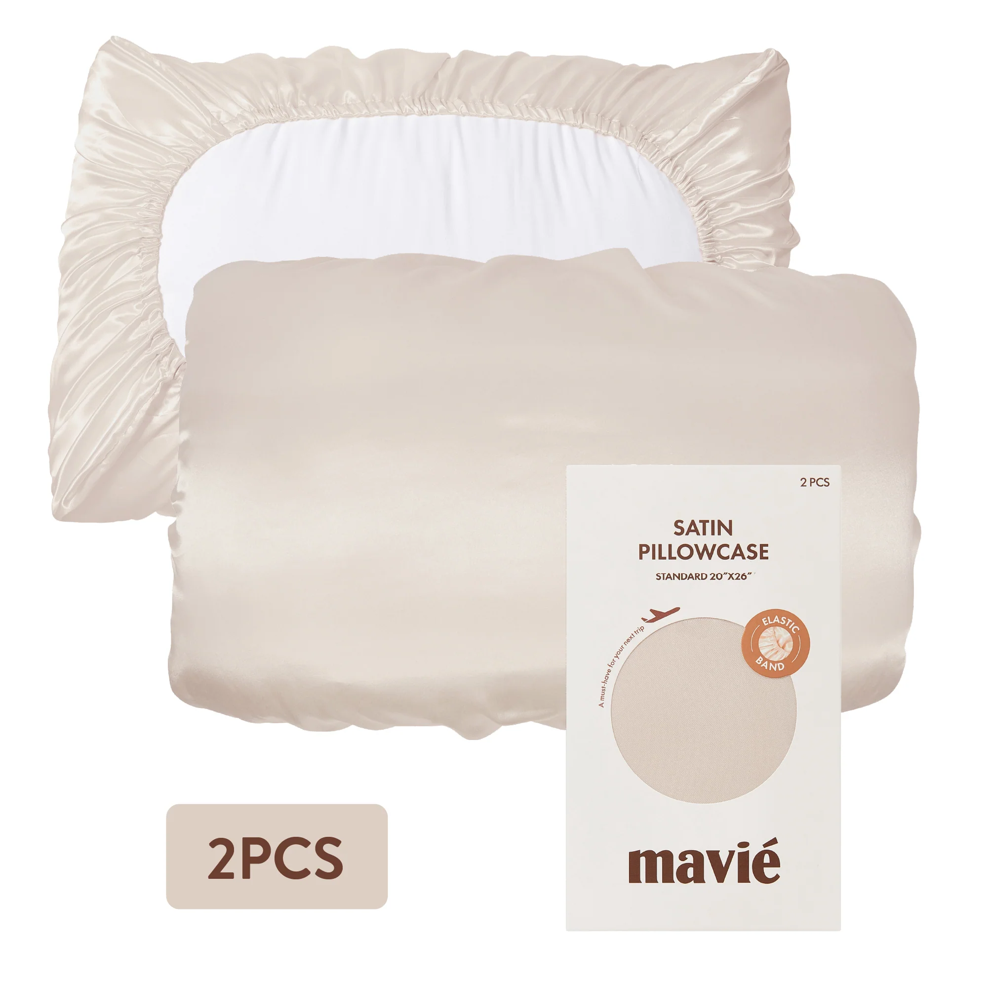 Mavié Premium Satin Pillowcase for Hair & Skin – Slip-Free Secure Fit Travel Pillow Cover, Cooling & Anti-Frizz Beauty Sleep - Image 20