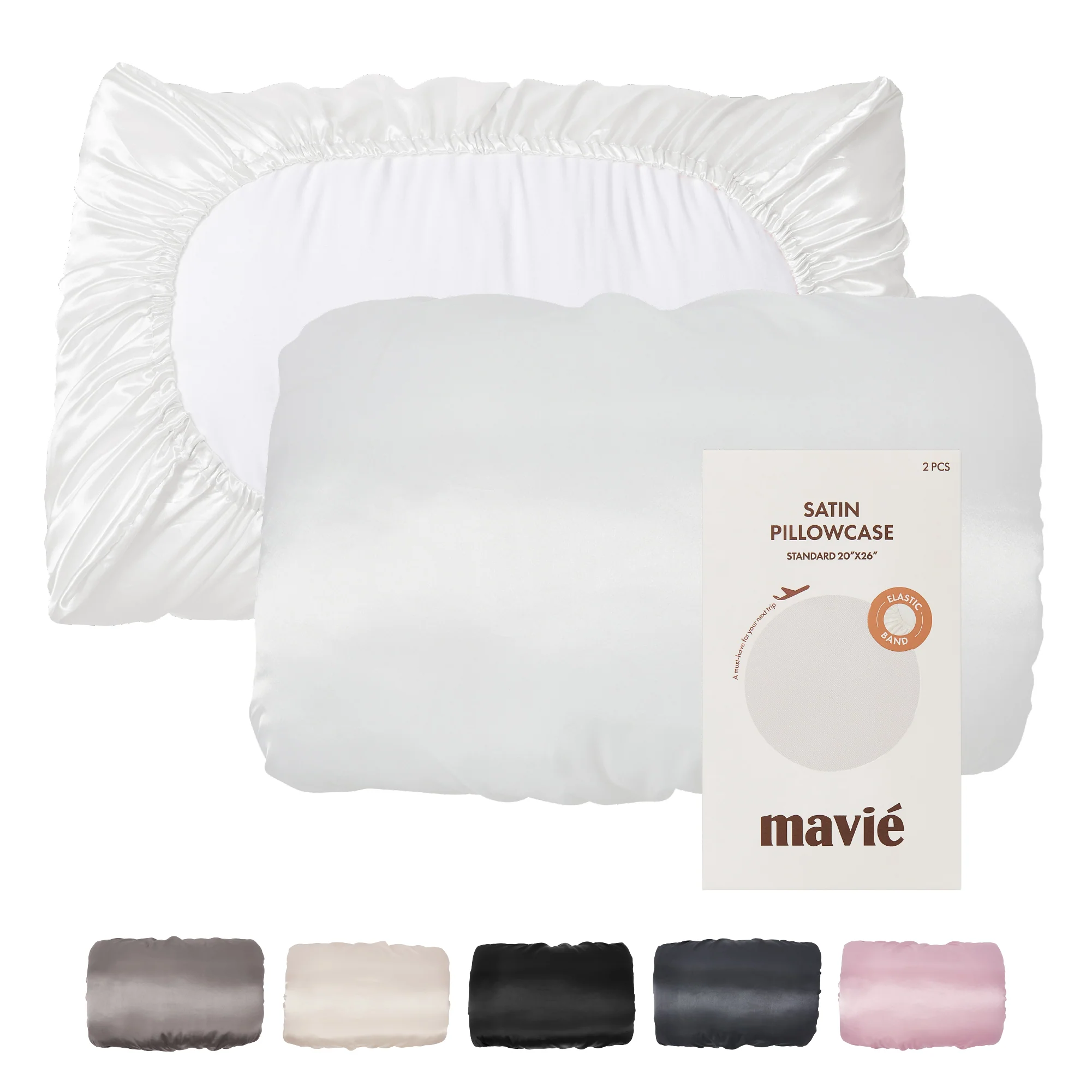 Mavié Premium Satin Pillowcase for Hair & Skin – Slip-Free Secure Fit Travel Pillow Cover, Cooling & Anti-Frizz Beauty Sleep - Image 23