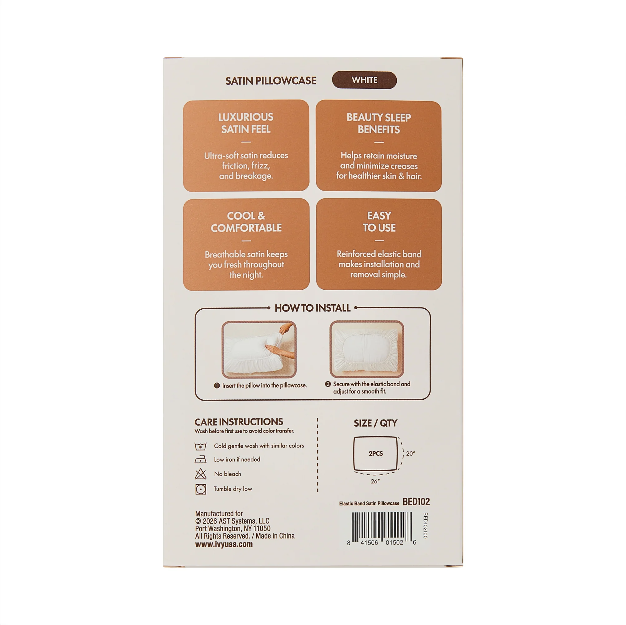 Mavié Premium Satin Pillowcase for Hair & Skin – Slip-Free Secure Fit Travel Pillow Cover, Cooling & Anti-Frizz Beauty Sleep - Image 33