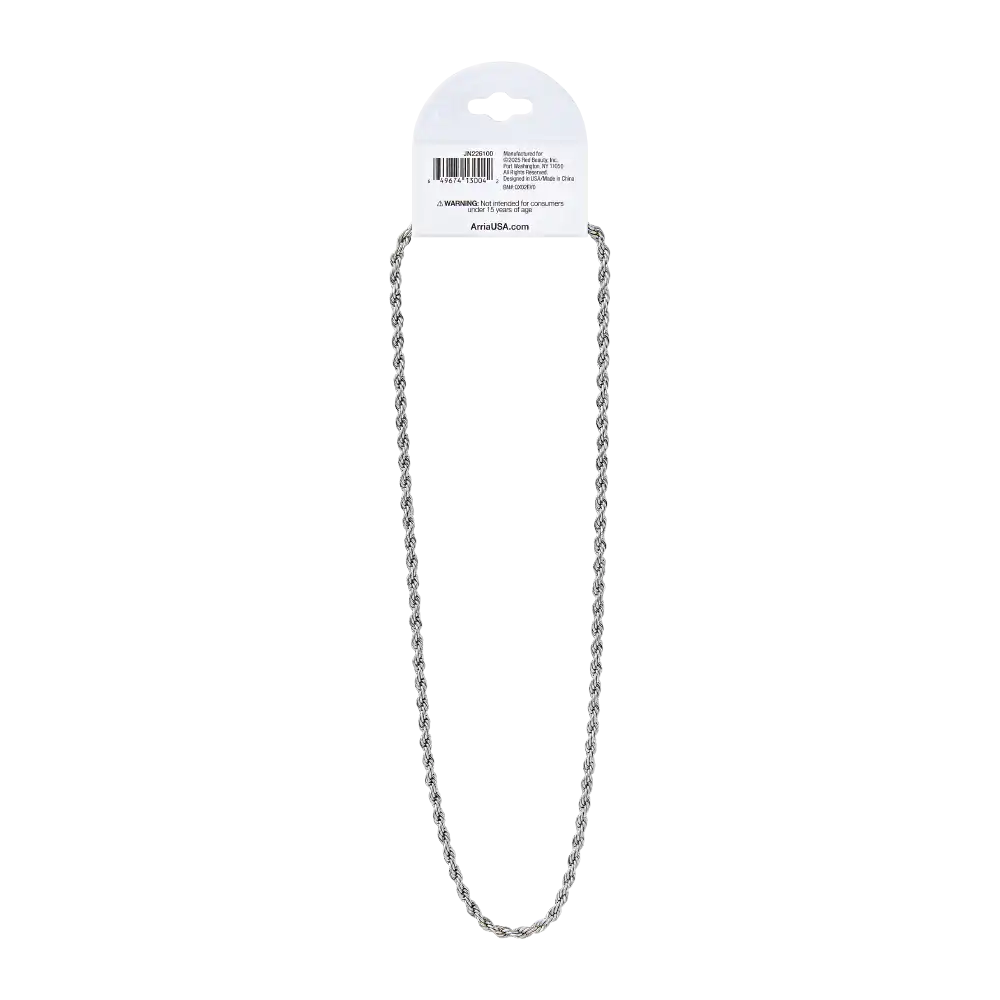 Arria Premium White Gold Rope Chain Necklace - Image 6