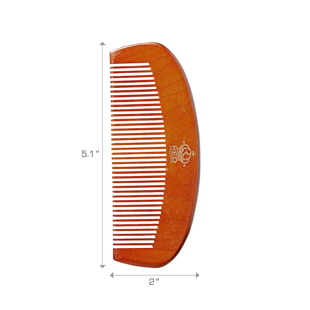 Red Premium Premium Wood Long Beard Comb - Image 6