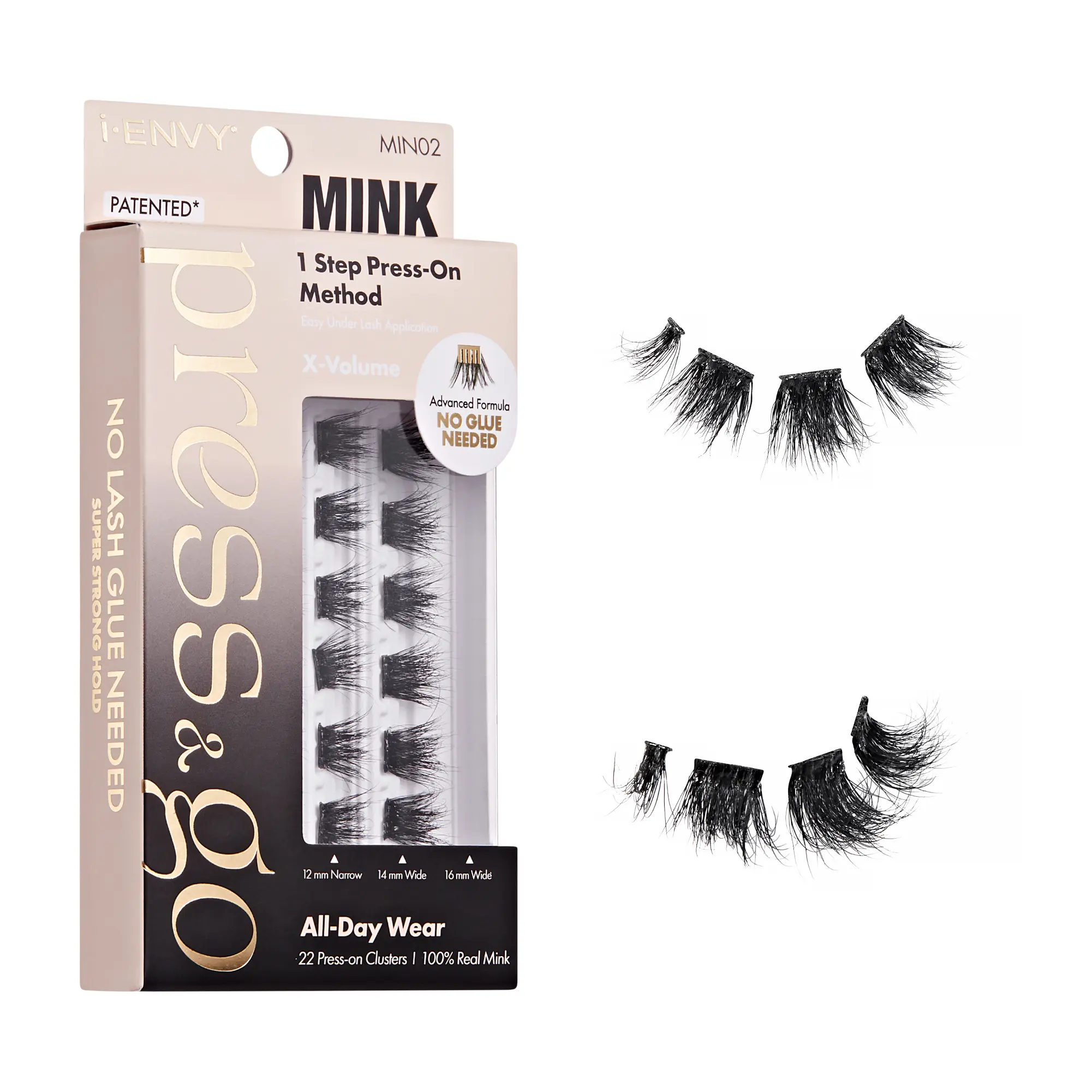 I-ENVY Press & Go 100% Real Mink Pre-Glued Press-On Lash Clusters - Image 10