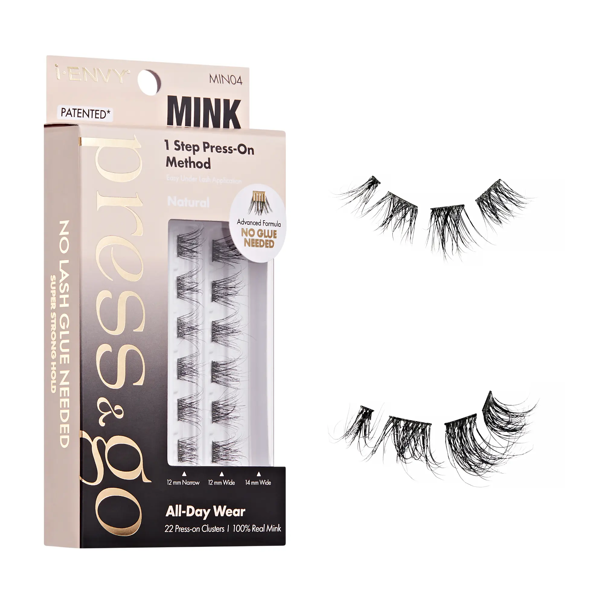 I-ENVY Press & Go 100% Real Mink Pre-Glued Press-On Lash Clusters - Image 28