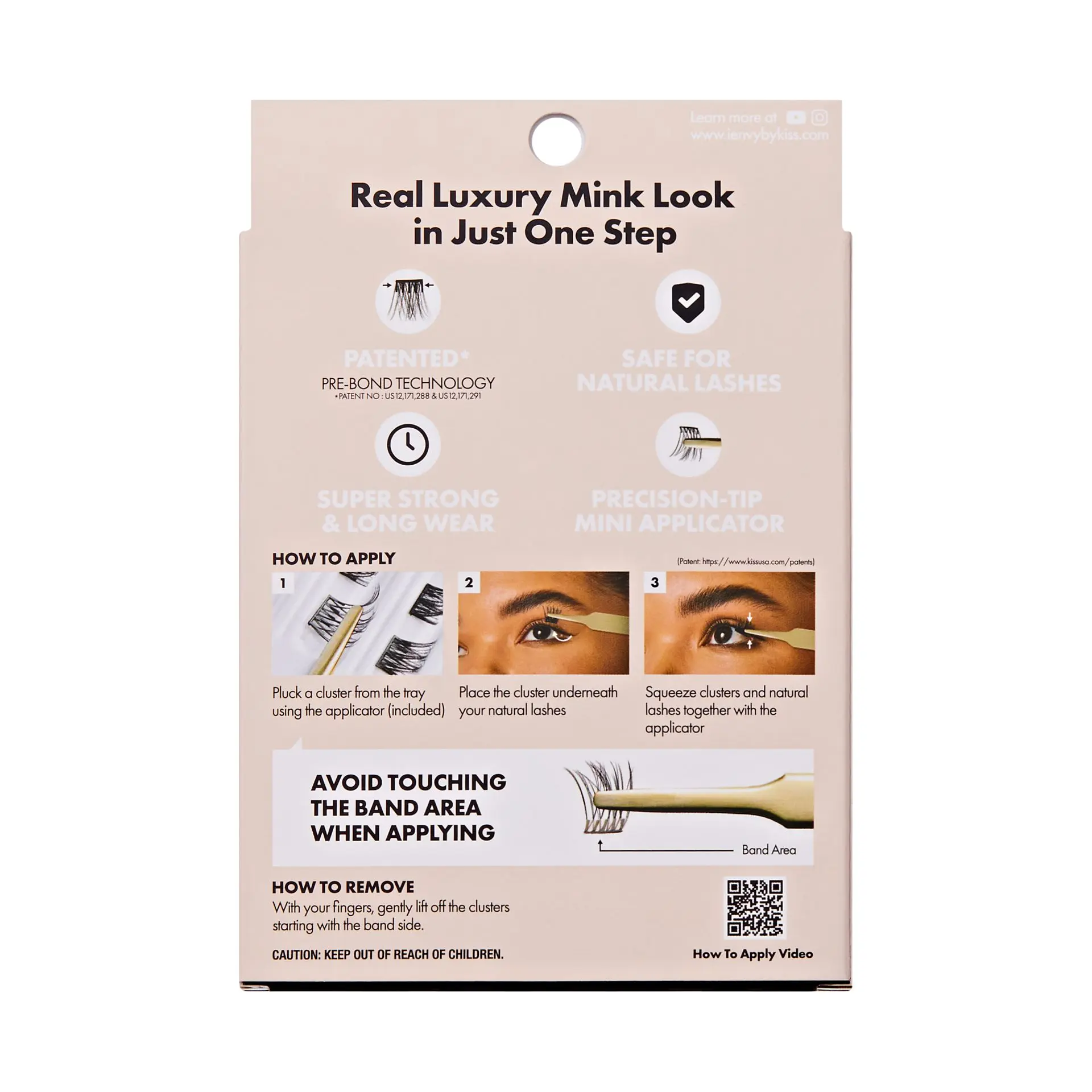 I-ENVY Press & Go 100% Real Mink Pre-Glued Press-On Lash Clusters Kit - 22 Self-Adhesive Lashes & Applicator - Image 4