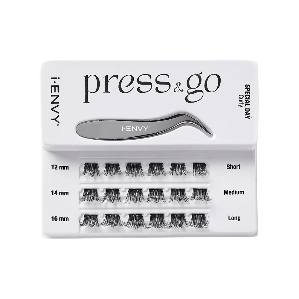 i-ENVY Press & Go All-In-One Lash Kit - Self-Adhesive, No Glue False Eyelash Clusters, 1-Step Press-On Application, Damage-Free & No Residue - Image 15