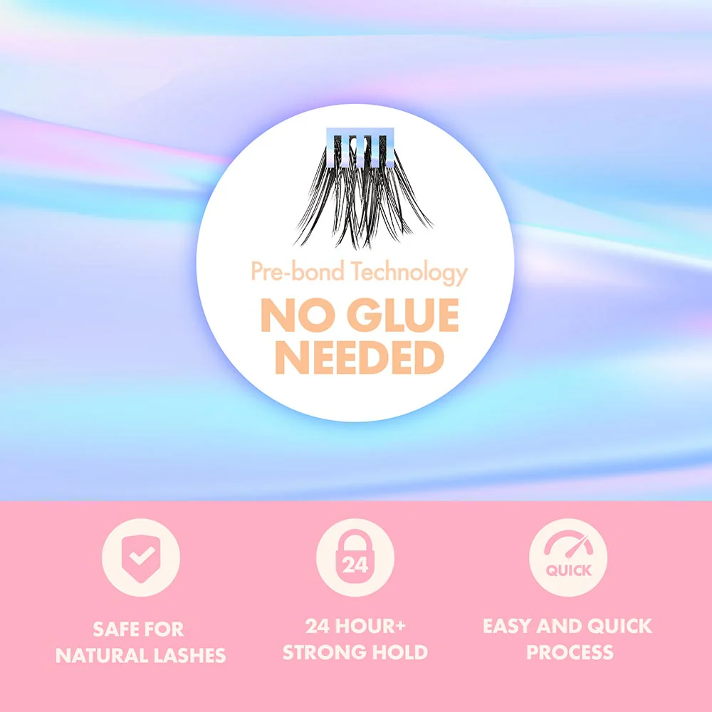 i-ENVY Press & Go All-In-One Lash Kit - Self-Adhesive, No Glue False Eyelash Clusters, 1-Step Press-On Application, Damage-Free & No Residue - Image 16