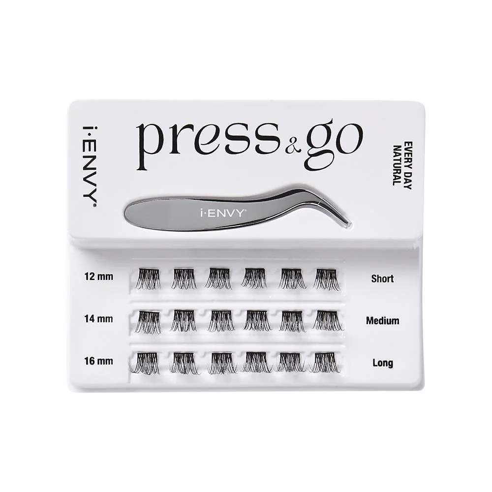 i-ENVY Press & Go All-In-One Lash Kit - Self-Adhesive, No Glue False Eyelash Clusters, 1-Step Press-On Application, Damage-Free & No Residue - Image 4