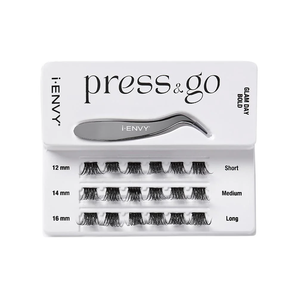 i-ENVY Press & Go All-In-One Lash Kit - Self-Adhesive, No Glue False Eyelash Clusters, 1-Step Press-On Application, Damage-Free & No Residue - Image 9