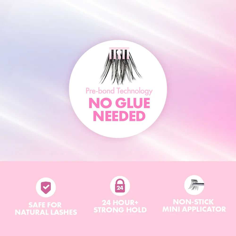 I-ENVY Press & Go Press-On Pre-Glued Lash Clusters - Clean Day - Image 13