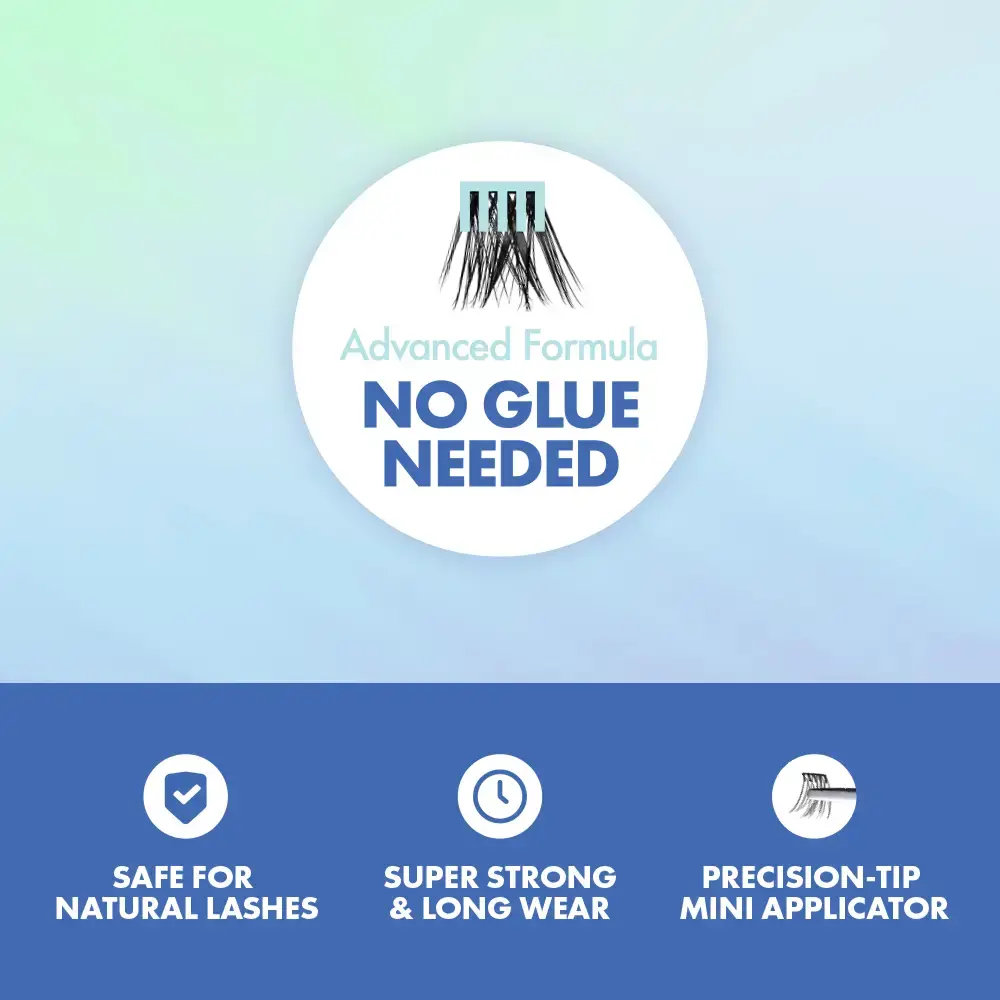 I-ENVY Press & Go Waterproof No Glue Cluster Lash & Applicator Kit - Self-Adhesive, Reusable Eyelashes - Image 10