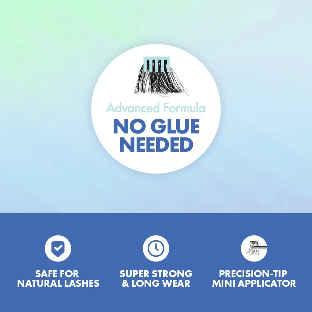 I-ENVY Press & Go Waterproof No Glue Cluster Lash & Applicator Kit - Self-Adhesive, Reusable Eyelashes - Image 11