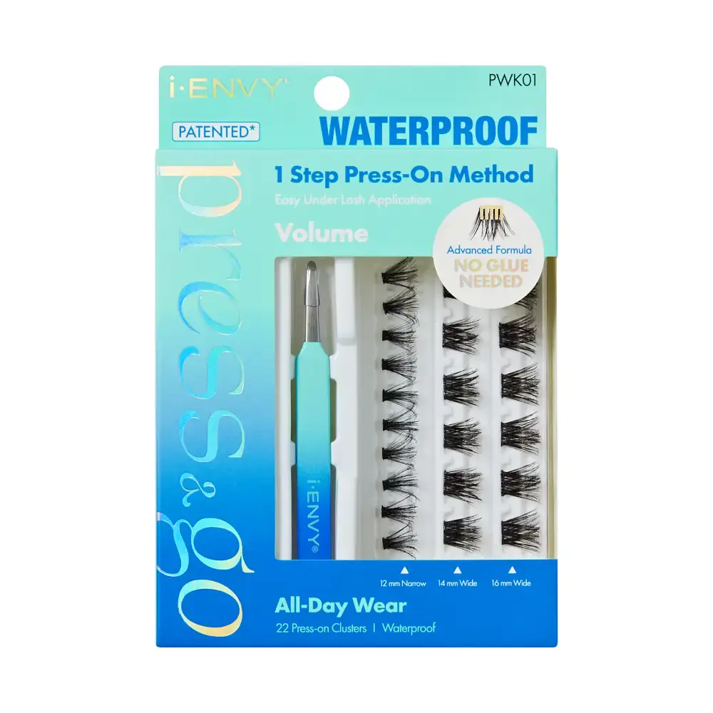I-ENVY Press & Go Waterproof No Glue Cluster Lash & Applicator Kit - Self-Adhesive, Reusable Eyelashes - Image 12