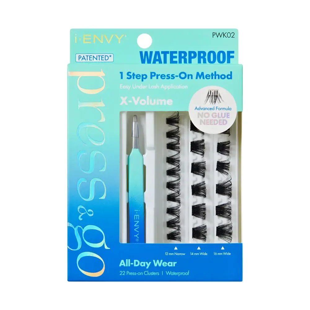 I-ENVY Press & Go Waterproof No Glue Cluster Lash & Applicator Kit - Self-Adhesive, Reusable Eyelashes - Image 13