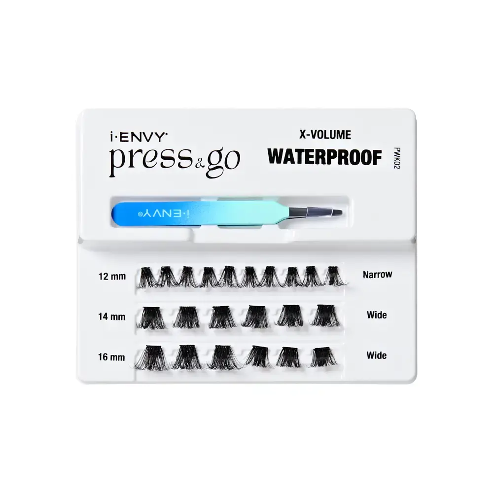 I-ENVY Press & Go Waterproof No Glue Cluster Lash & Applicator Kit - Self-Adhesive, Reusable Eyelashes - Image 15