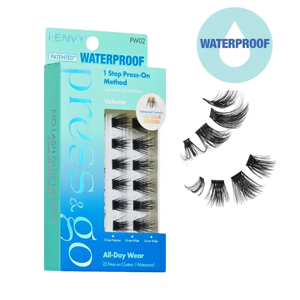 I-ENVY Press & Go Waterproof No Glue Lash Clusters – 22 Reusable Self-Adhesive Press-On Lashes - Image 2