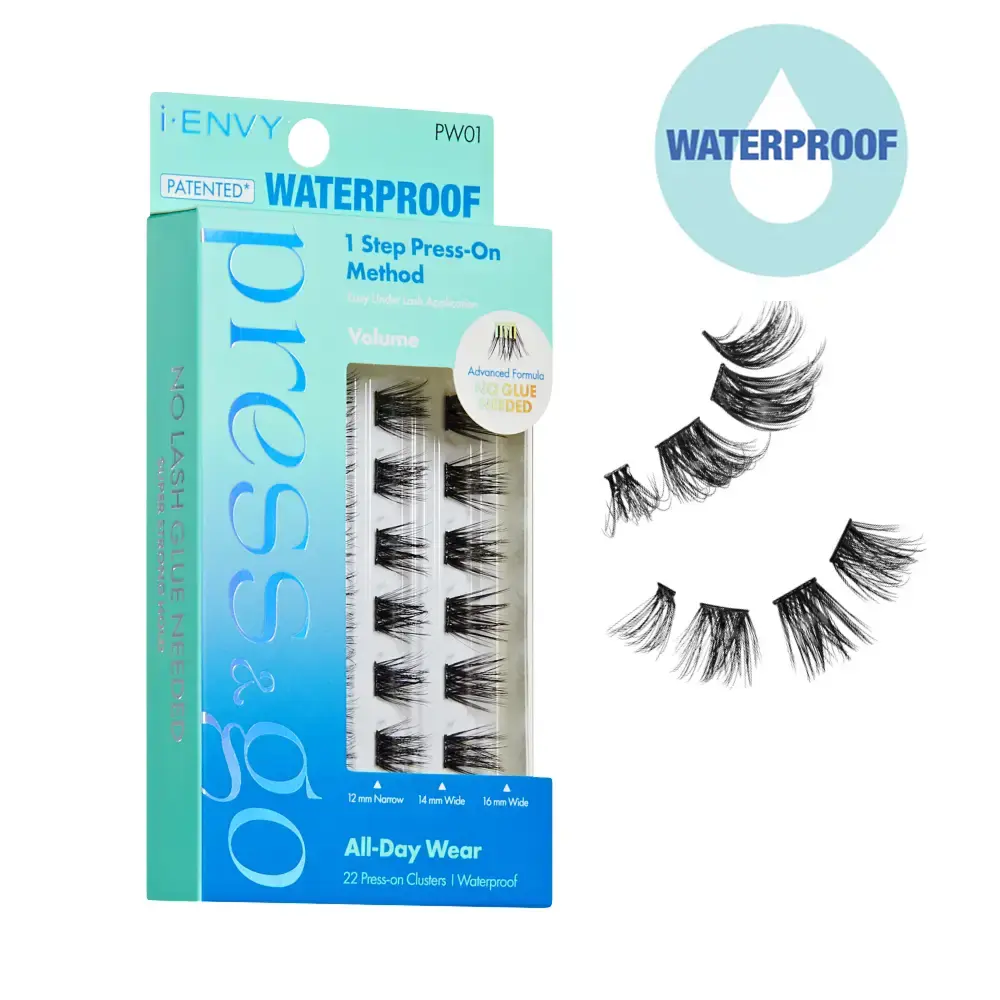 I-ENVY Press & Go Waterproof No Glue Lash Clusters – 22 Reusable Self-Adhesive Press-On Lashes - Image 3