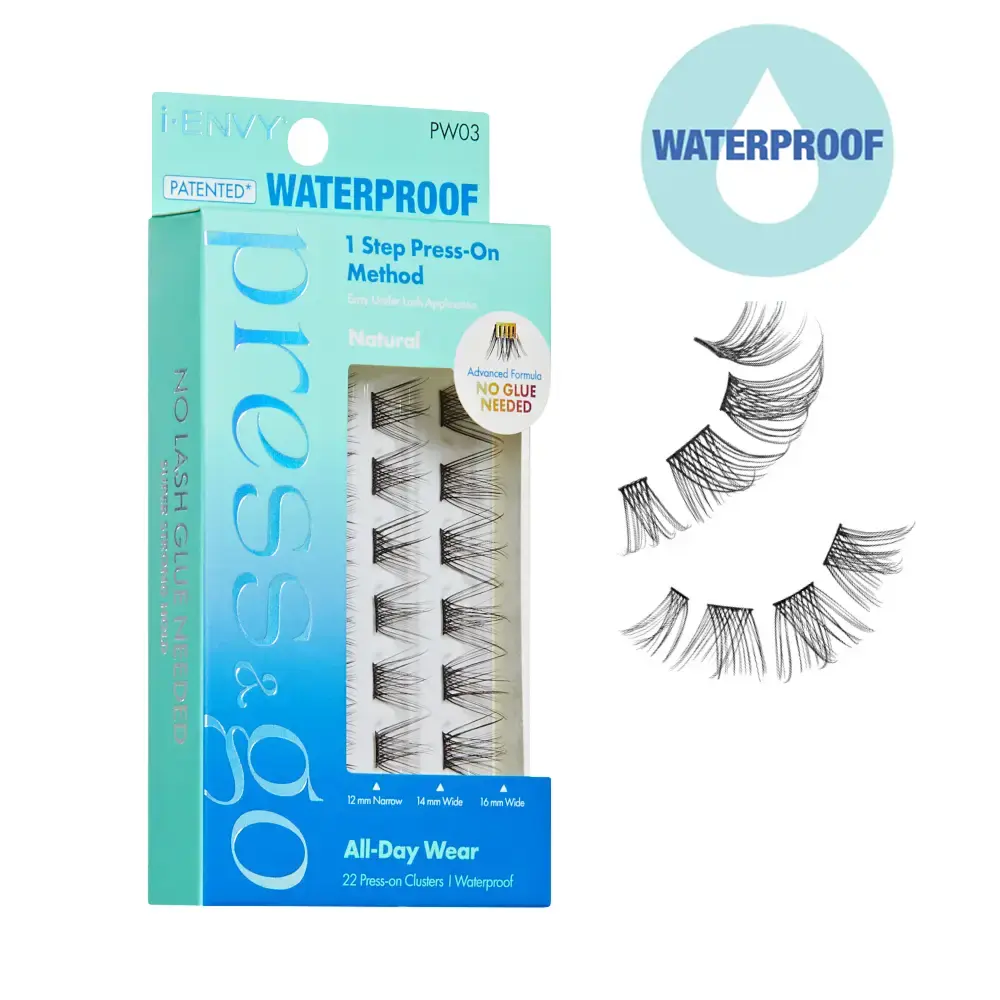 I-ENVY Press & Go Waterproof No Glue Lash Clusters – 22 Reusable Self-Adhesive Press-On Lashes - Image 4