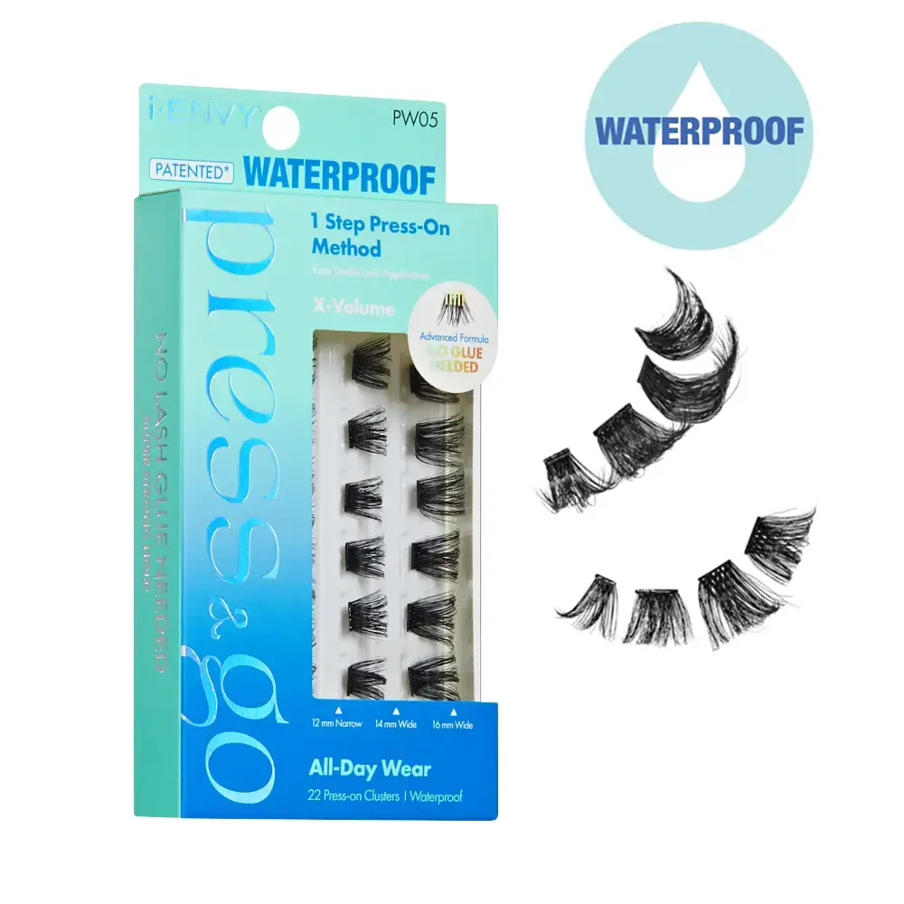 I-ENVY Press & Go Waterproof No Glue Lash Clusters – 22 Reusable Self-Adhesive Press-On Lashes - Image 6