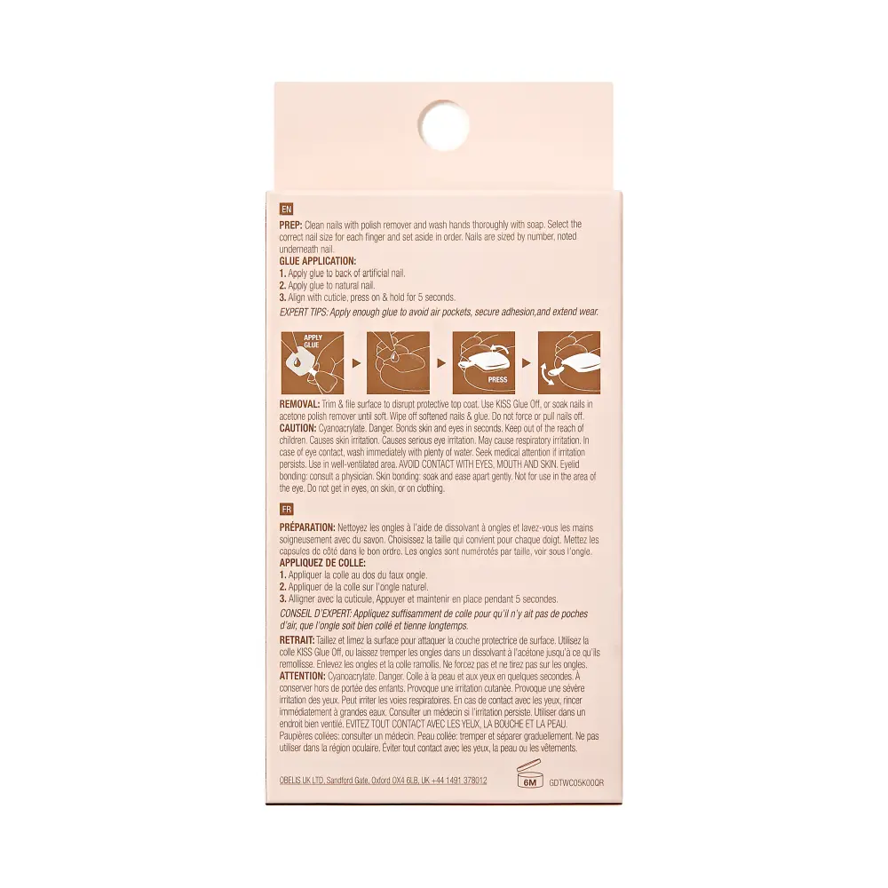 Gold Finger Press On Toenails for Wide Fit 24 Trendy Gel Toe Nails with Glue - Image 8