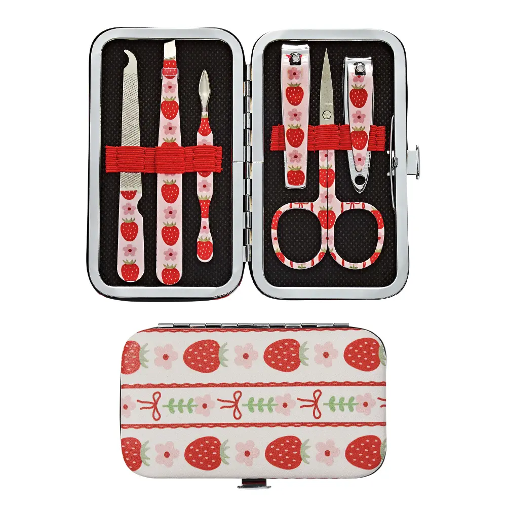 éclat Printed All-in-One Manicure & Pedicure Grooming Kit with Travel Case (6 pcs) - Image 10