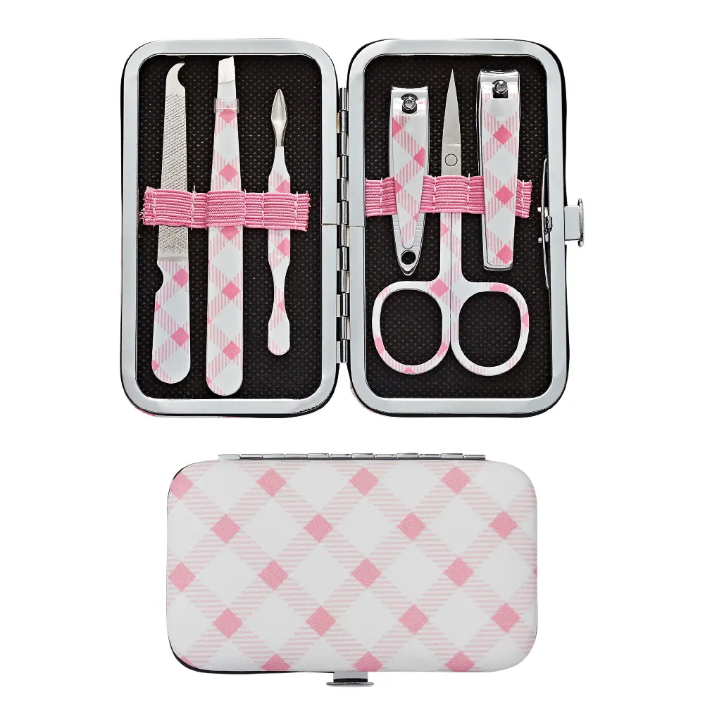 éclat Printed All-in-One Manicure & Pedicure Grooming Kit with Travel Case (6 pcs) - Image 11