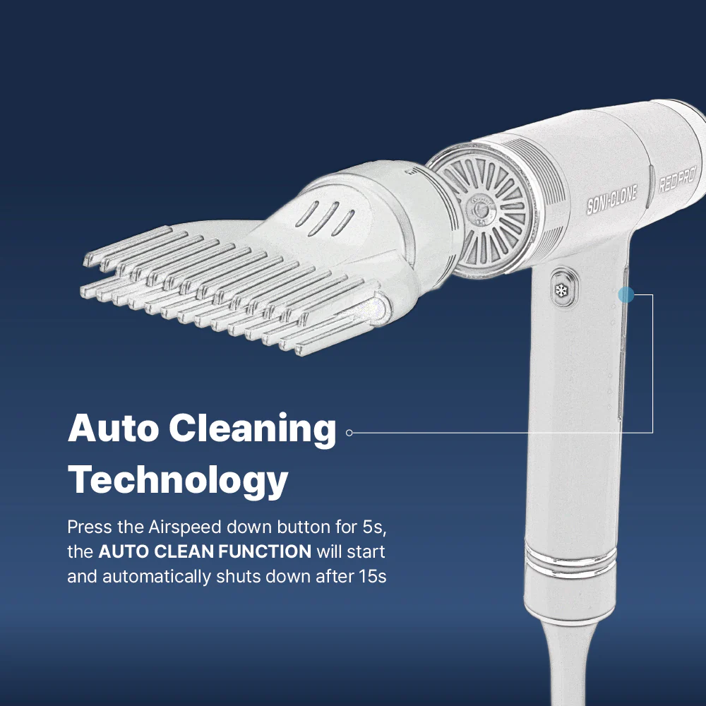 Red PRO Soni-Clone Hair Dryer High-Speed 4 temperature setting - Image 4