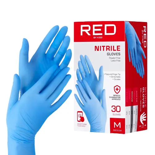 RED by KISS Professional Blue Nitrile Gloves (30pcs) - Image 14