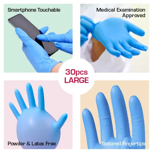 RED by KISS Professional Blue Nitrile Gloves (30pcs) - Image 17