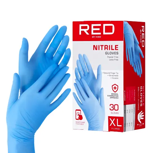 RED by KISS Professional Blue Nitrile Gloves (30pcs) - Image 28