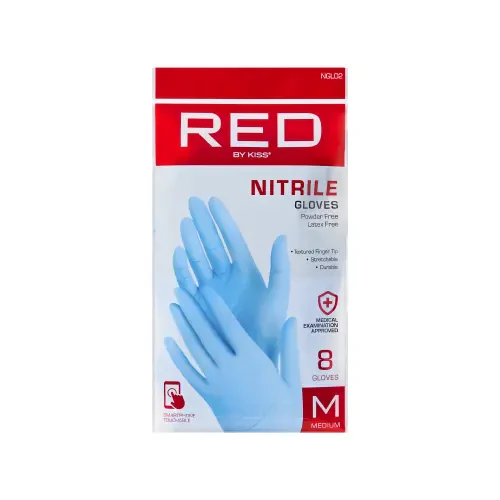 RED by KISS Professional Blue Nitrile Gloves (8pcs) - Image 22