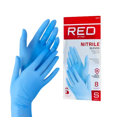 RED by KISS Professional Blue Nitrile Gloves (8pcs) - Image 29