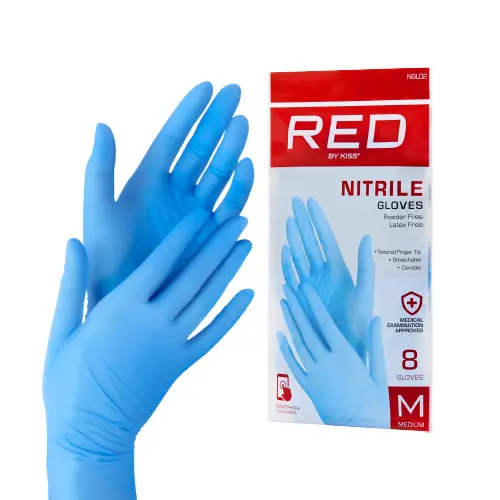 RED by KISS Professional Blue Nitrile Gloves (8pcs) - Image 30