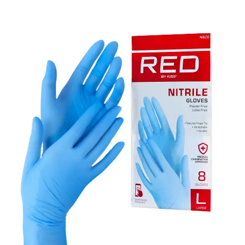 RED by KISS Professional Blue Nitrile Gloves (8pcs) - Image 31
