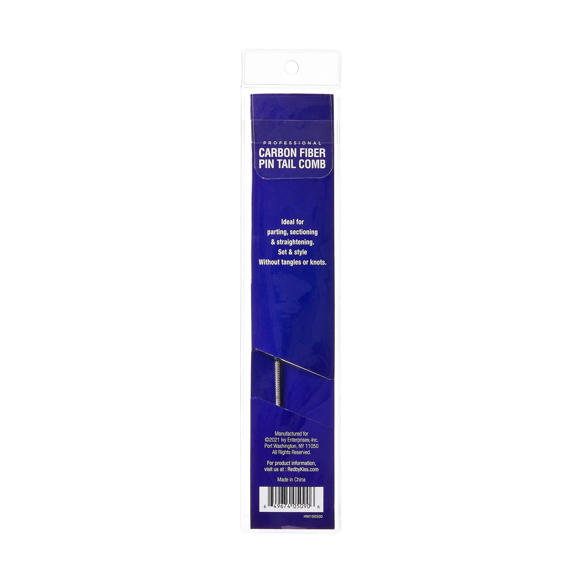 RED by KISS Professional Carbon Parting Pin Tail Comb - Image 3