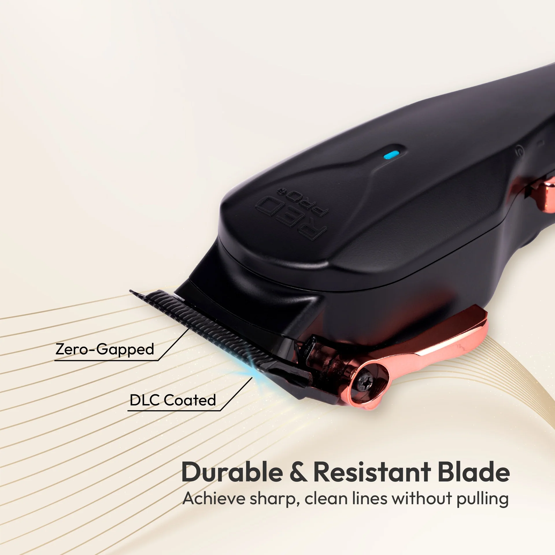 Red PRO Professional Cordless Clipper - Matte Black (Charging Stand Included) - Image 2