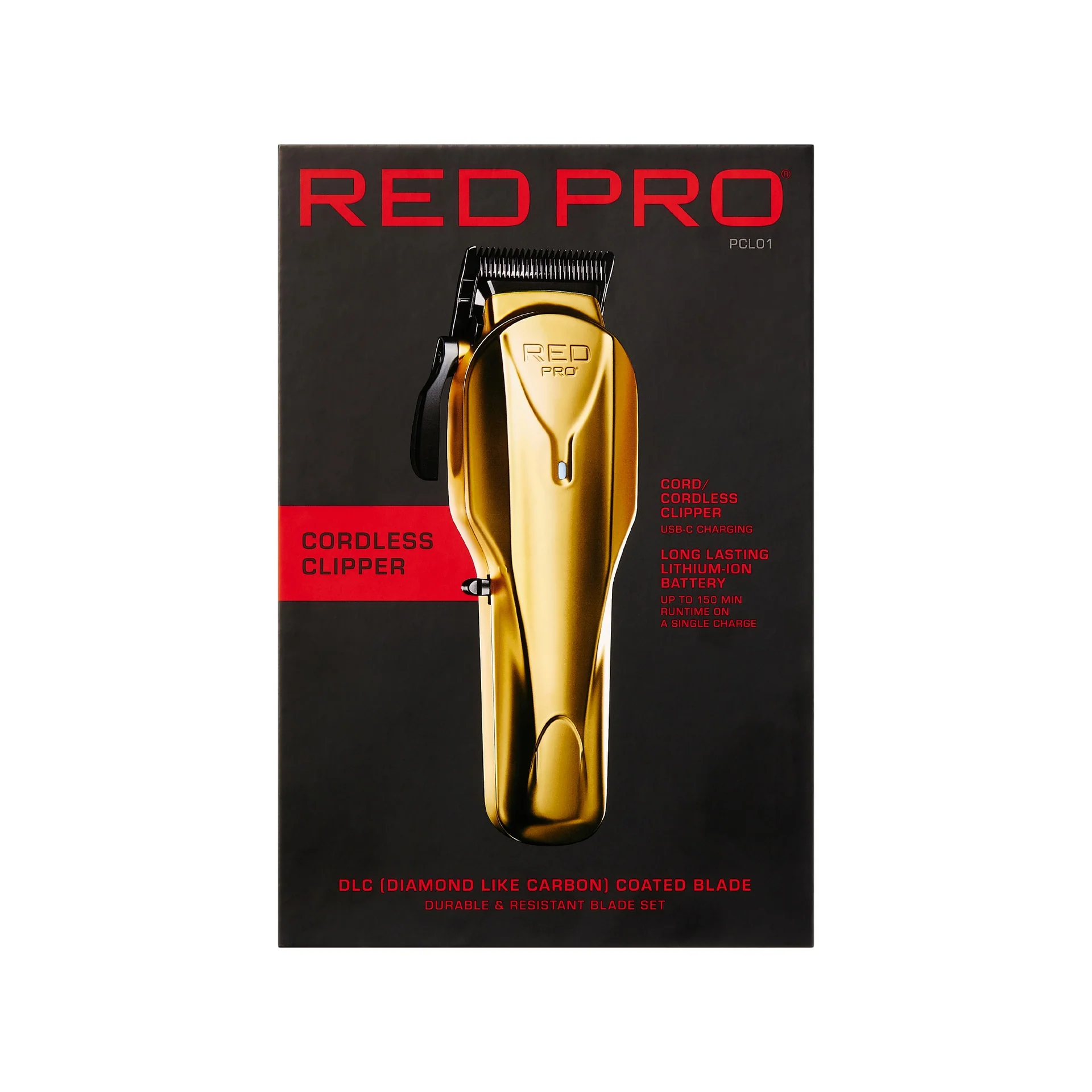 Red PRO Professional Cordless Clipper - Matte Gold - Image 6