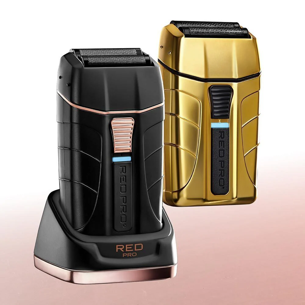 Red PRO Professional Cordless Shaver - Matte Black (Charging Stand Included) - Image 8