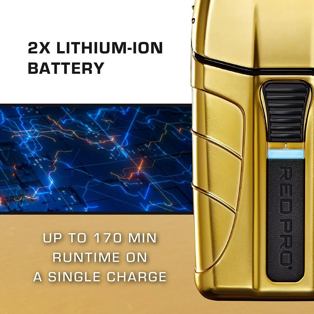 Red PRO Professional Cordless Shaver - Matte Gold - Image 4
