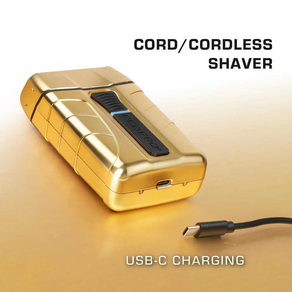 Red PRO Professional Cordless Shaver - Matte Gold - Image 5