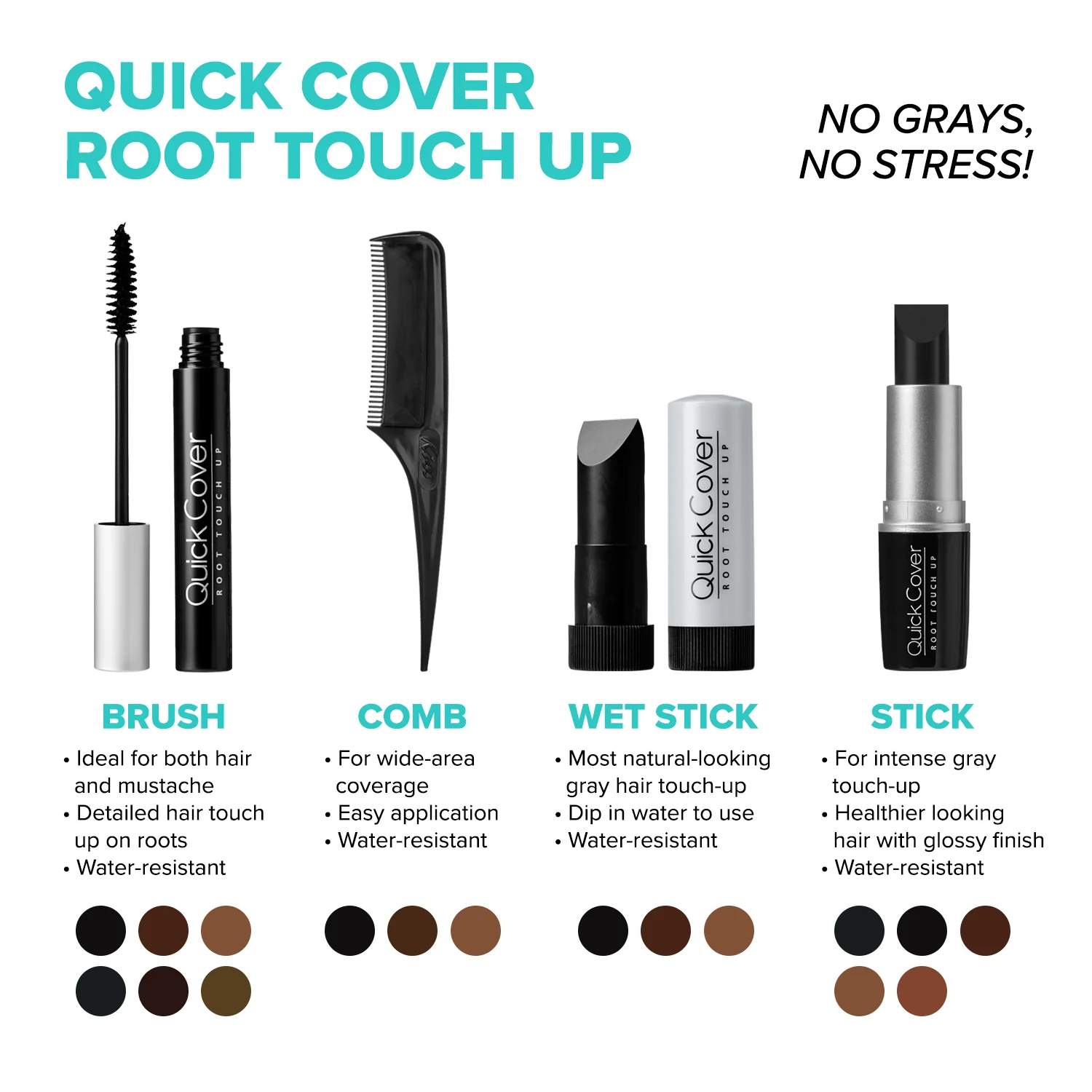 RED by KISS Quick Cover Root Touch-Up Moisture Resistant Stick - Image 9