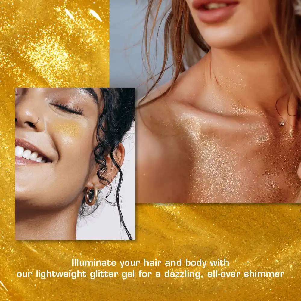 RED by KISS RadiantGlow Glitter Gel For Hair & Body - Image 3